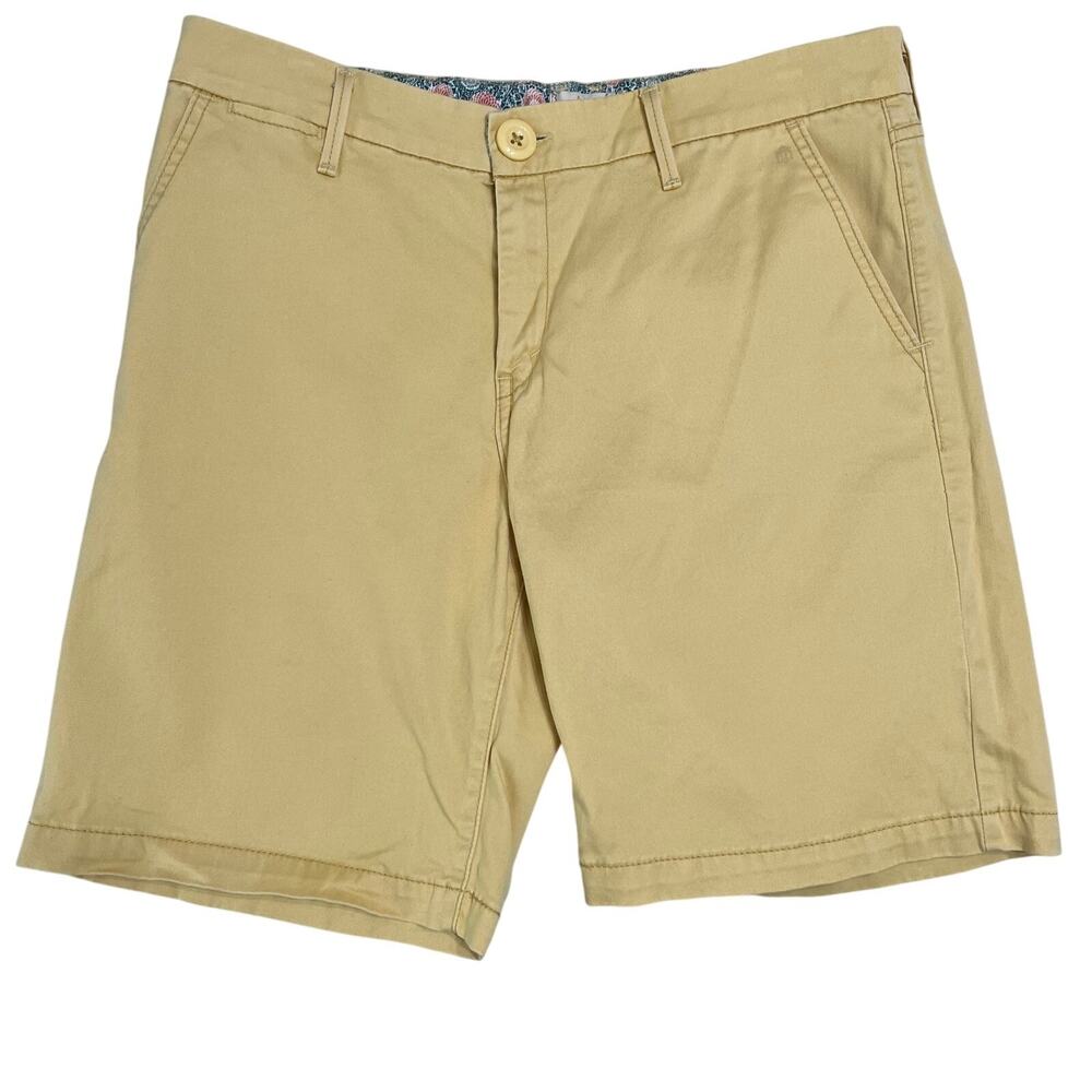 Levi’s Women’s Tab Twills Shorts Sz 14 Yellow Bermuda Stretch